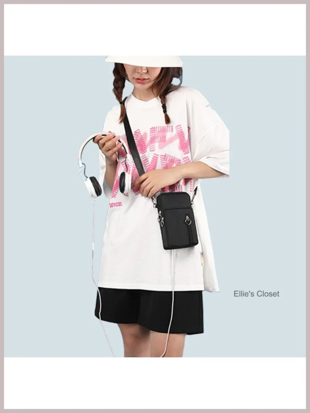 Waterproof Nylon Crossbody Cell Phone Purse with Adjustable Straps